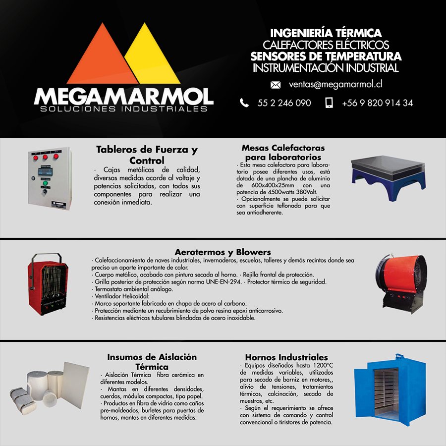 Megamarmolcl's tweet photo. Los productos que tu necesitas para tus procesos industriales.
#Automatización #Industrial #Controles #Calefactores #Resistencias 🔥
▶ https://t.co/cuLUsYTrac #Antofagasta #Iquique #Calama #Tocopilla #Mejillones https://t.co/xVJe7AqrLq