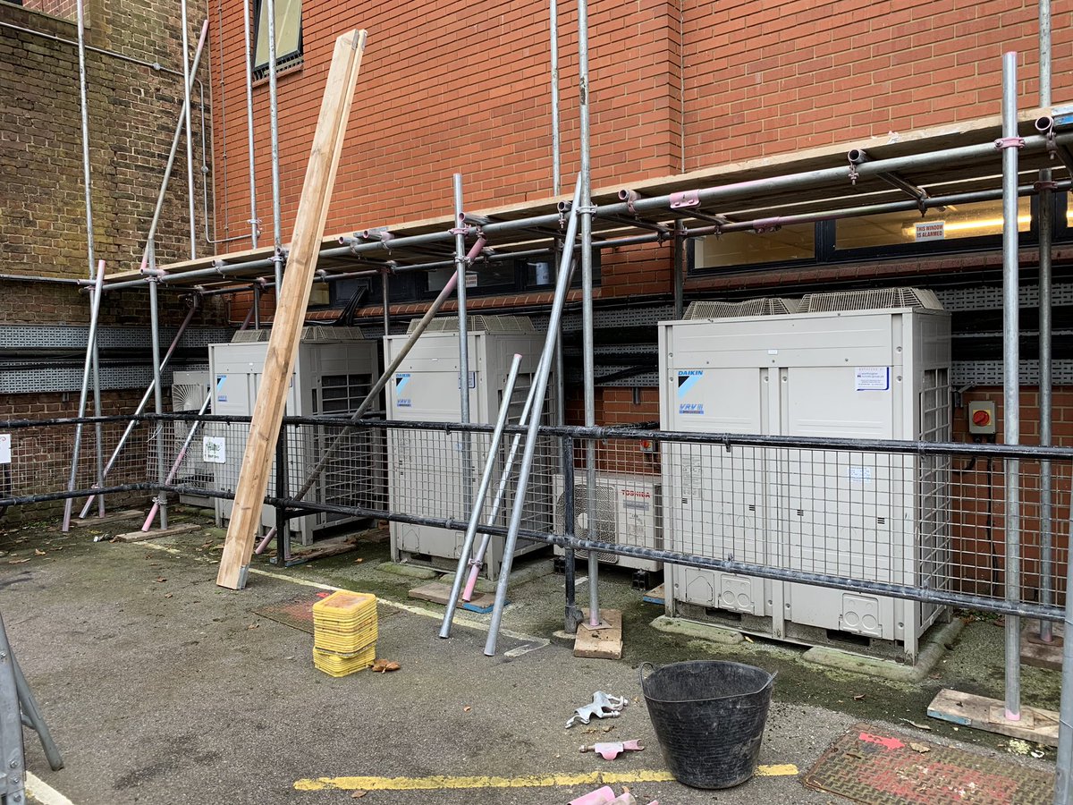 SRL_London's tweet photo. Mobilisation of a new site in #Hove to carry out #masonry and #concreterepairs to an office building. #flexcrete #RepairReinstateRestore https://t.co/OkdM7zPYyN