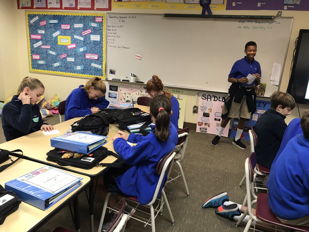 kstorysquared's tweet photo. Thursday morning meeting activity led by #6thTrinity student, AB. Two truths and a lie. How well does #BooSt19 know their friends? Pretty well, actually. #TrinityLearns https://t.co/WbYtbQB9PV