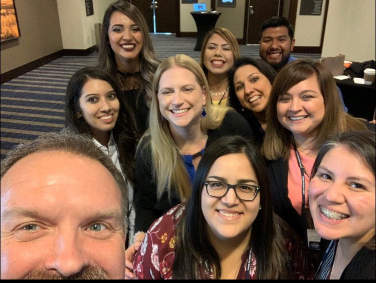 MsRodriguezSATX's tweet photo. So thankful to be apart of a district that gives teachers opportunities to further educate themselves to better serve and support our students. Yesterday, our USLC Cohort at UTSA presented our journey as educators through a social justice lens at the @UCEA Conference #EISD #UTSA https://t.co/vxahXtOAQr
