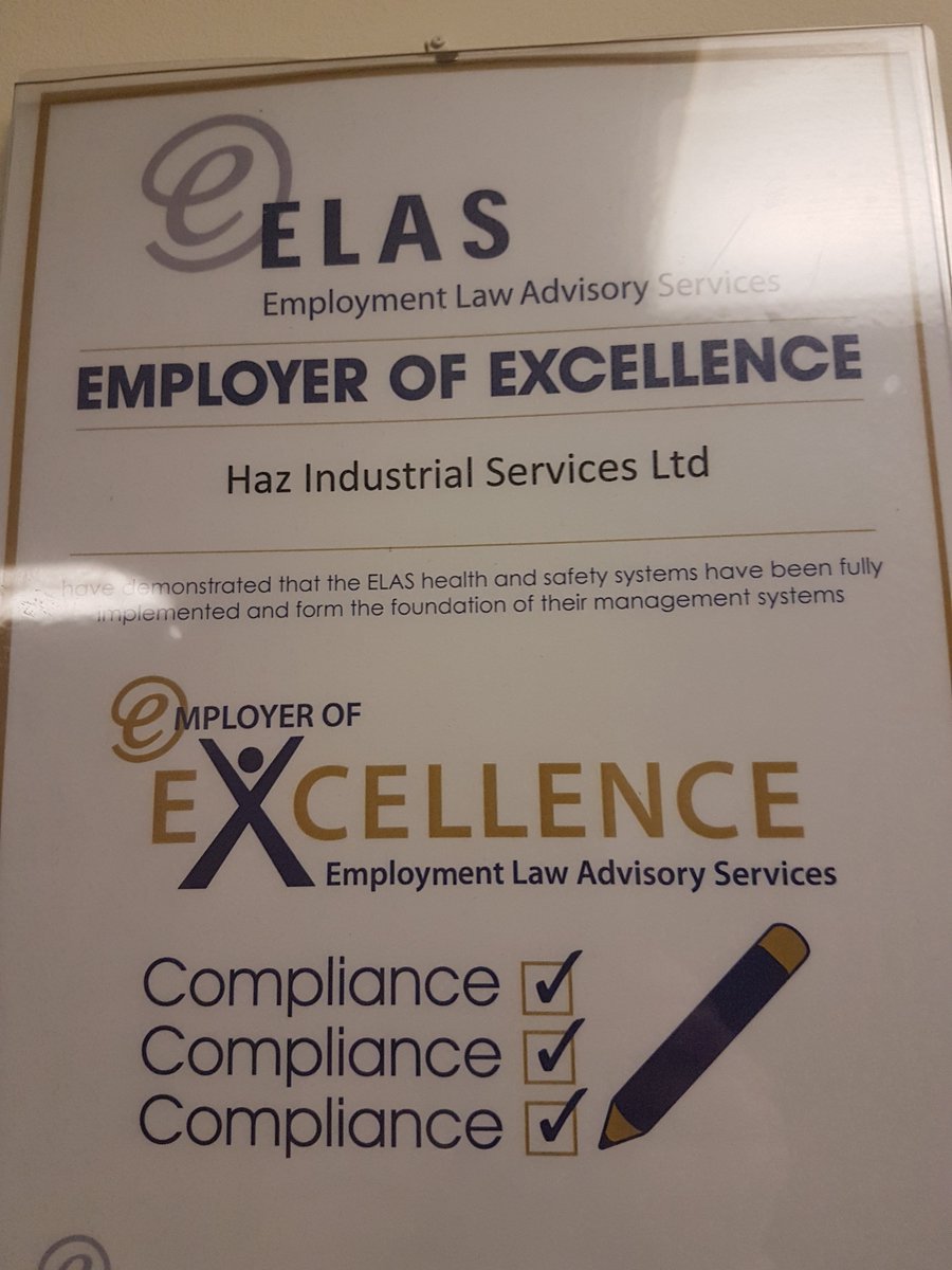 Haz_Enviro's tweet photo. We are very pleased with the results of our latest audit, completed this week, which proved our Health &amp; Safety Management System to be very comprehensive and effective in Health &amp; Safety compliance. Well done to all our employees for helping implement the systems &amp; procedures. https://t.co/xFjohxrKRr