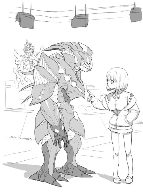 #原作の隣に自分の作品を貼る
どっちも円谷で神様

#SSSS_GRIDMAN
#グリッドマンアニメ
#グリッドマン 