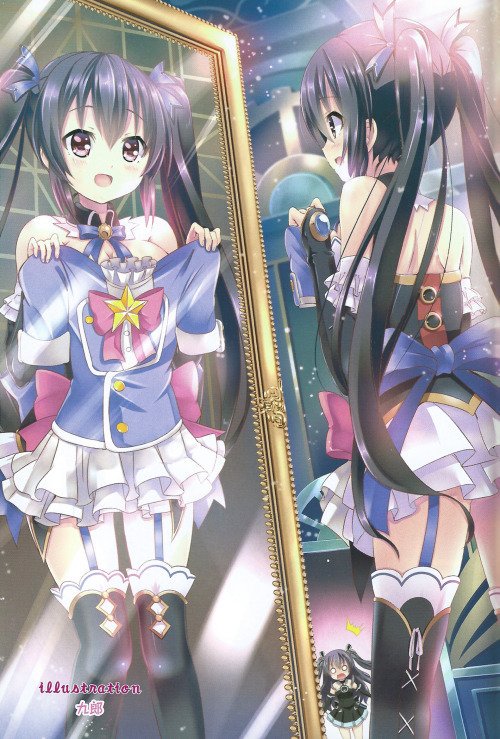 "Ehehe~! My masterpiece finally completed~ the Magical Girl costume~!"

|| Unaware of people staring at her, door not lock at all. =w=