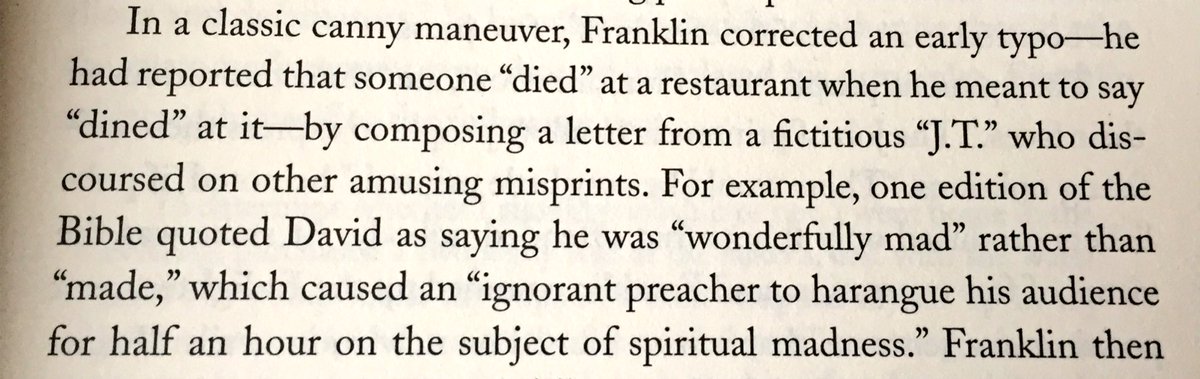 gwendolynnn1's tweet image. I’m reading a biography of Ben Franklin. We all make mistakes 😅#journalistproblems