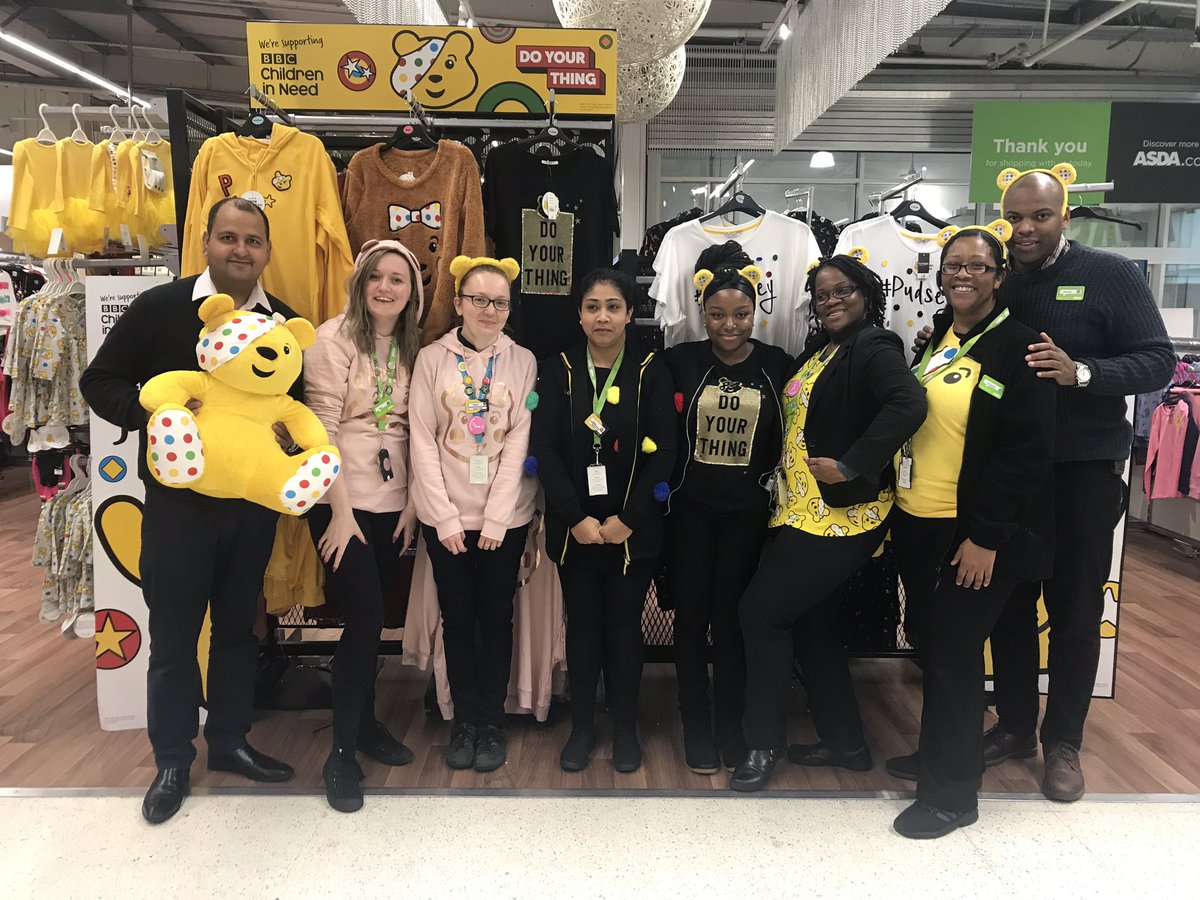 Asda old Kent road celebrating children in need. Thanks all those who participated #CIN2018