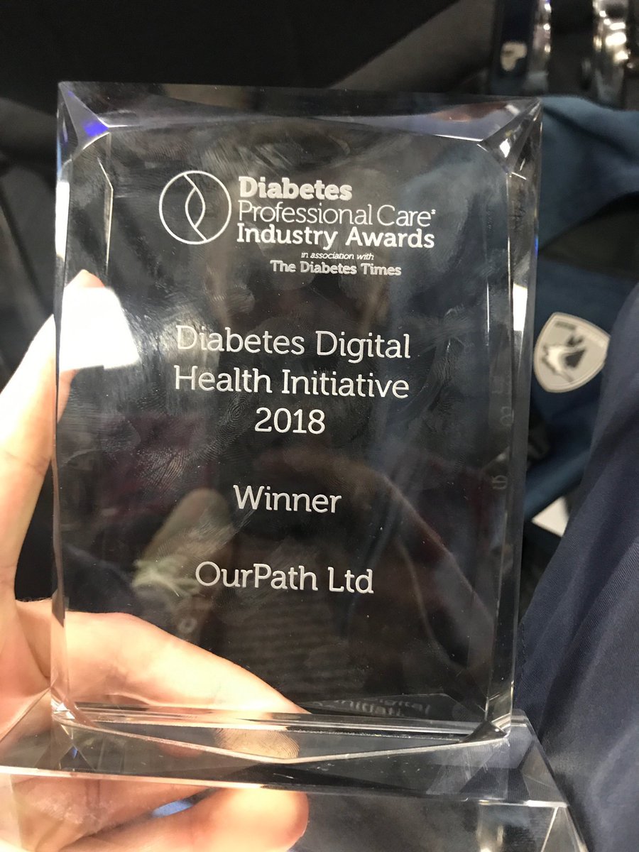WayraUK's tweet photo. 👏Congratulations to the fantastic @ourpath_health who won the #Diabetes Digital Health Initiative 2018 Award at the Diabetes Professional Care Industry Awards!🥇🏆
@WayraUK is so proud of you! 😎
#Health #Tech #Fitness #Business #DPC2018 https://t.co/qlpUnQv9SB