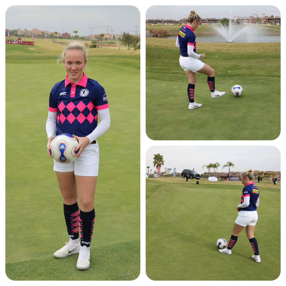 FootGolfFrance's tweet photo. #FootGolfCup
A l'issue du Round 1
Chez les Dames
1 - Sophie BROWN -6
2 - Salma AZGARDAH +8
2 - Jennifer FELIPE +8
#FootGolf #Finale #RacetoMarrakech #FootGolf2024 https://t.co/rFGmtYiCsS