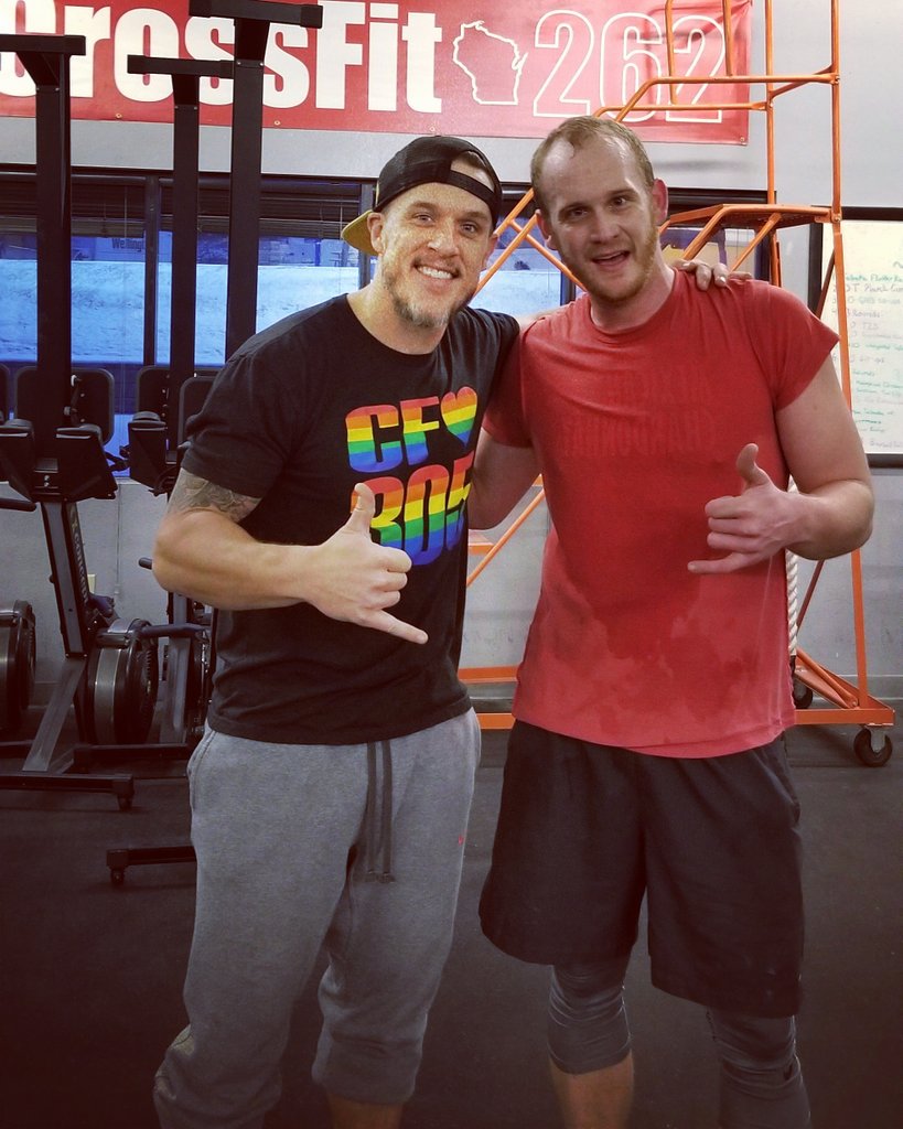 LarsonseSeth's tweet photo. So this guy called my bluff and actually showed up to my 5:30am class. I guess @behrendt_steve is a bit of an athlete afterall. #apbeast #oldmenorioles #principalburpees https://t.co/PzuefNeWVJ