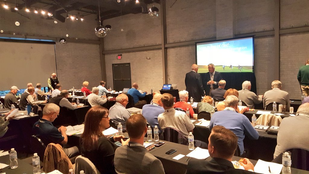 TexasGolfAssoc's tweet photo. Time to start focusing on the #RulesModernization. The beginning of #RulesSchool over at @NYLOLasColinas.
#rulesofgolf #GolfRules2019 https://t.co/IYiL0gAUJQ