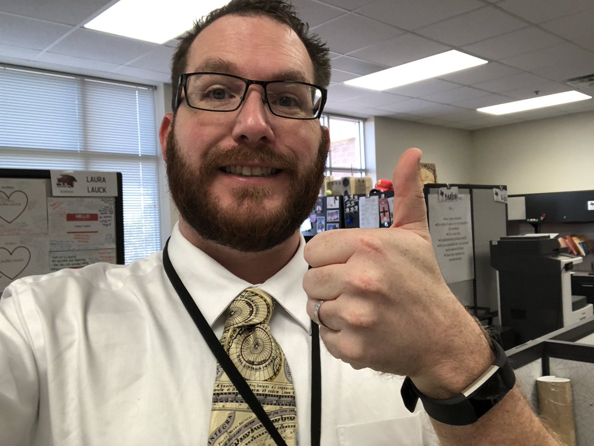 Kenricmatics's tweet photo. Sporting @TXScienceSTAT new logo on my new Astronomy necktie that I got at #STATCAST2018 https://t.co/UjTwi8xLqe