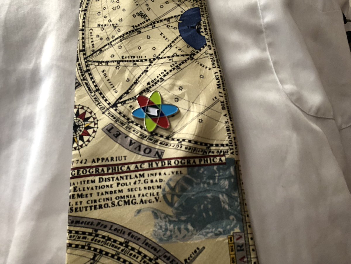 Kenricmatics's tweet photo. Sporting @TXScienceSTAT new logo on my new Astronomy necktie that I got at #STATCAST2018 https://t.co/UjTwi8xLqe