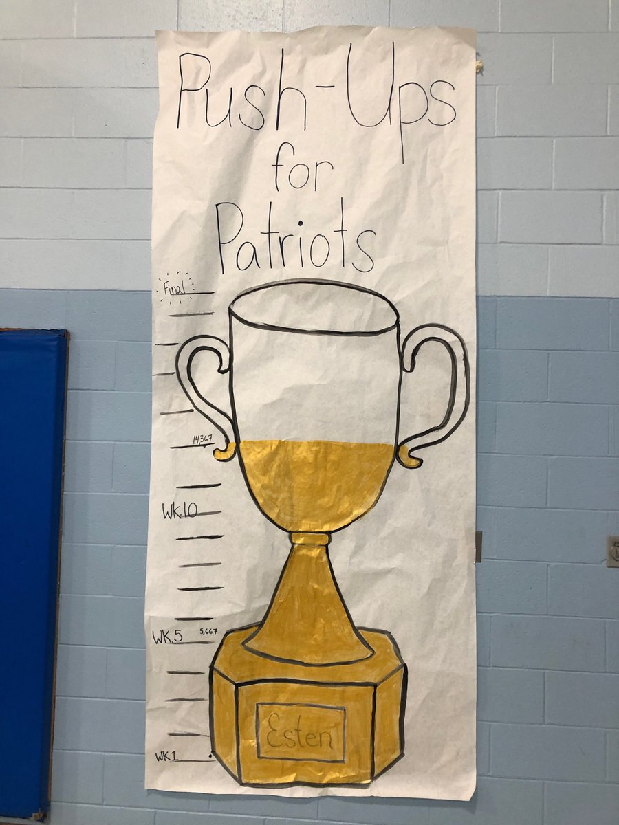 mhs_1158's tweet photo. Ms Beatty says, “Let’s get those push ups in! There are only a few weeks left to the regular football season! And this week the Patriots have a Bye week. #pushupsforpatriots https://t.co/SbKbLCOeOS