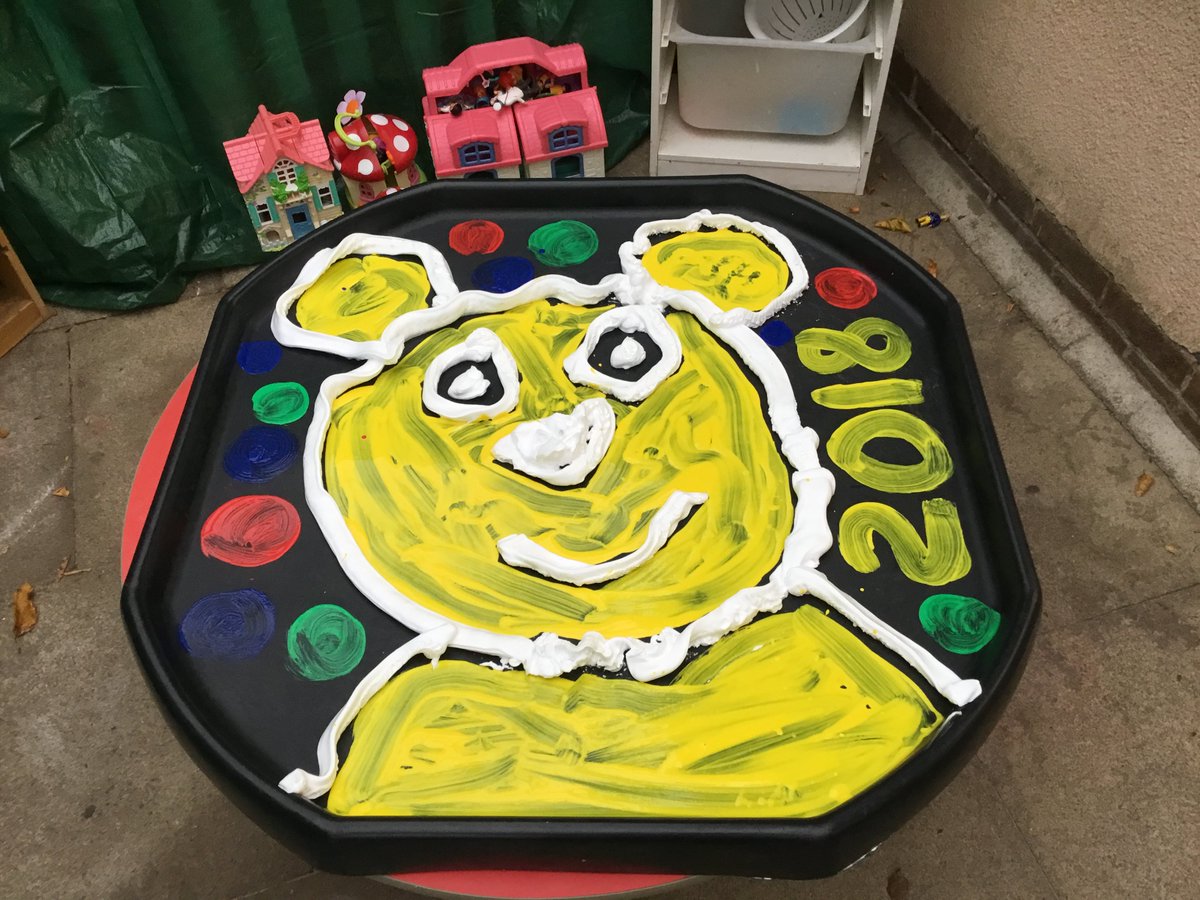 SpringMedmenham's tweet photo. Children In need fundraising has been in full swing this week with plenty of activities too, Shaving foam, Pudsey hats, cake sales &amp; duck races to win a Pudsey bear bag #childreninneed2018  #springplaylearn  so far we have rasied £93 with plenty more cakes to sell this afternoon. https://t.co/QvZA8o4yyd