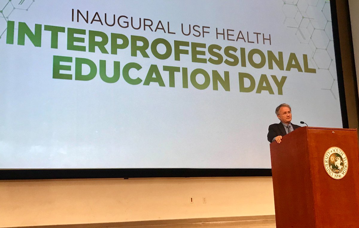USFHealth's tweet photo. “We all have to work together as a team. We have to train together, research together and treat the patient together,” said @Lockwood_MD on why Interprofessional Education Is so important. #MakingLifeBetter #ipeday2018 https://t.co/uM7ZynQiFd