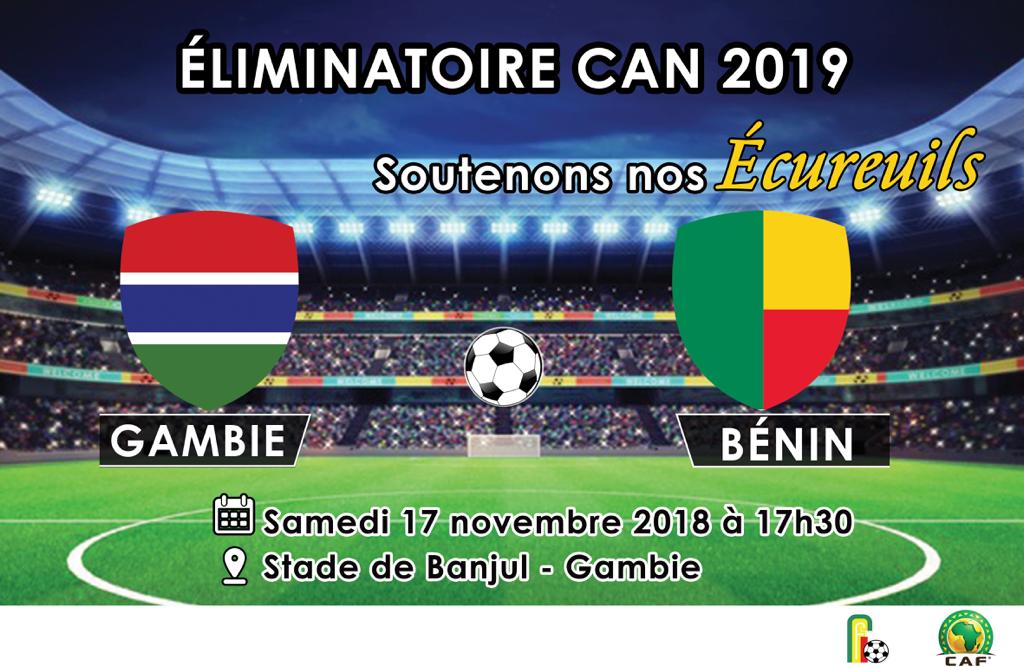 ADECHIAN1's tweet photo. Éliminatoires #CAN2019 Groupe D : les Écueils du #Benin affronteront à Banjul la sélection Fabienne. #GAMBEN, #Wasexo, #Team229, #Febefoot. https://t.co/CFSiG7EfWF
