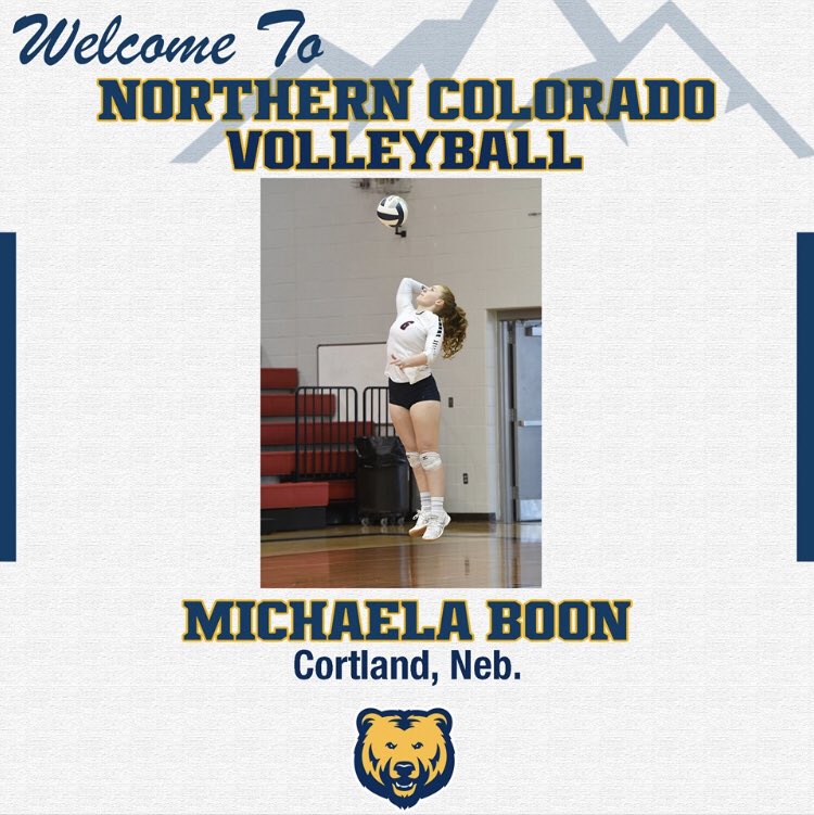 NorrisTitanVB's tweet photo. Good Luck Michaela at @UNCBearsVB we are so proud of you and will miss you on the court next year! @NHS_Titans @nebhsvolleyball https://t.co/ZGm4ZmXsUd