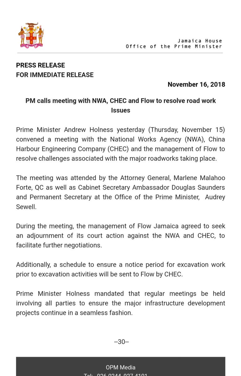 jamaica prime minister telecommunications jamaica prime minister telecommunications