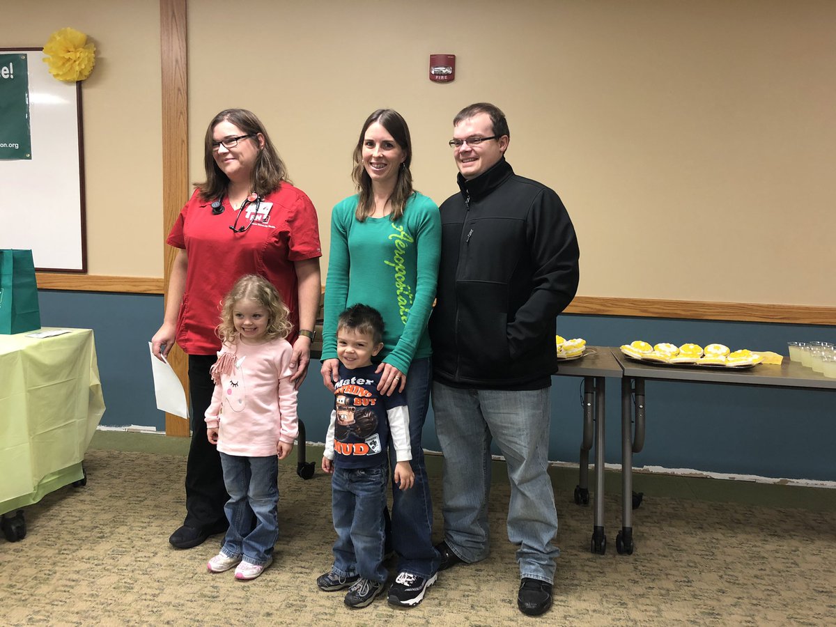 IUHealthECR's tweet photo. Starting the day off honoring Michelle Bruns, RN at IU Health Jay with the Daisy Award! And really great to have the nominating patient and family here to celebrate with her. Congratulations Michelle! #HighFiveFriday #DaisyAward https://t.co/eJ8UcN5rhR