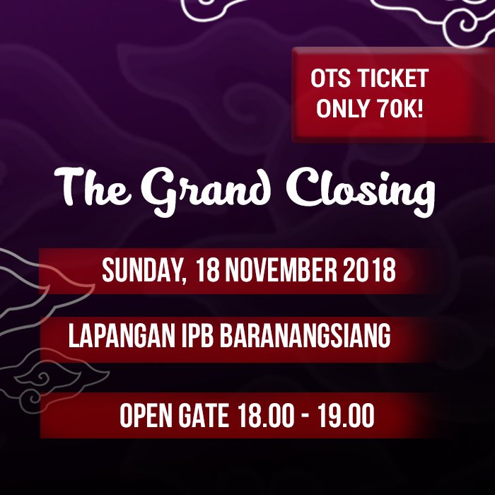 Hello everyone,

Do you realized that tomorrow is THE DAY of The 8th Bogor Art Festival?! Here are the rules and list of things that prohibited to bring into our venue.

Reach us through:
▪Official LINE: @prb1053c
▪Instagram: @bogorartfest
▪Twitter: @bogorartfest