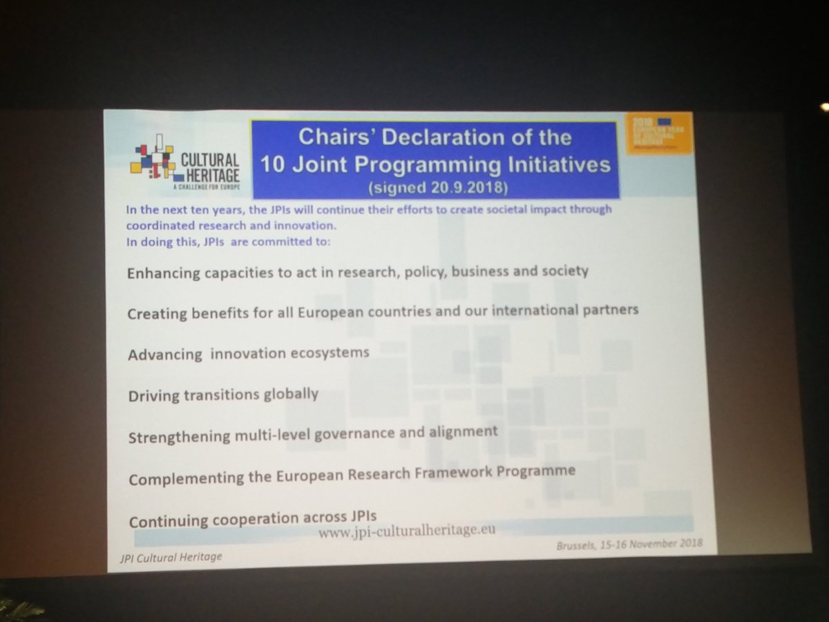 openlivinglabs's tweet photo. One of the key priorities for the future #JPI programme is #comnunitybuilding around #culturalgeritage - further points listed below. Exciting opportunities for #livinglabs https://t.co/PRKioL4NVL
