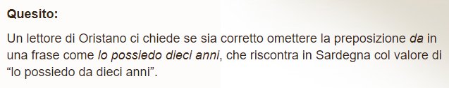 Nuova consulenza! "L’omissione di preposizioni: DIECI ANNI in Sardegna", di Massimo Cerruti: accademiadellacrusca.it/it/lingua-ital…