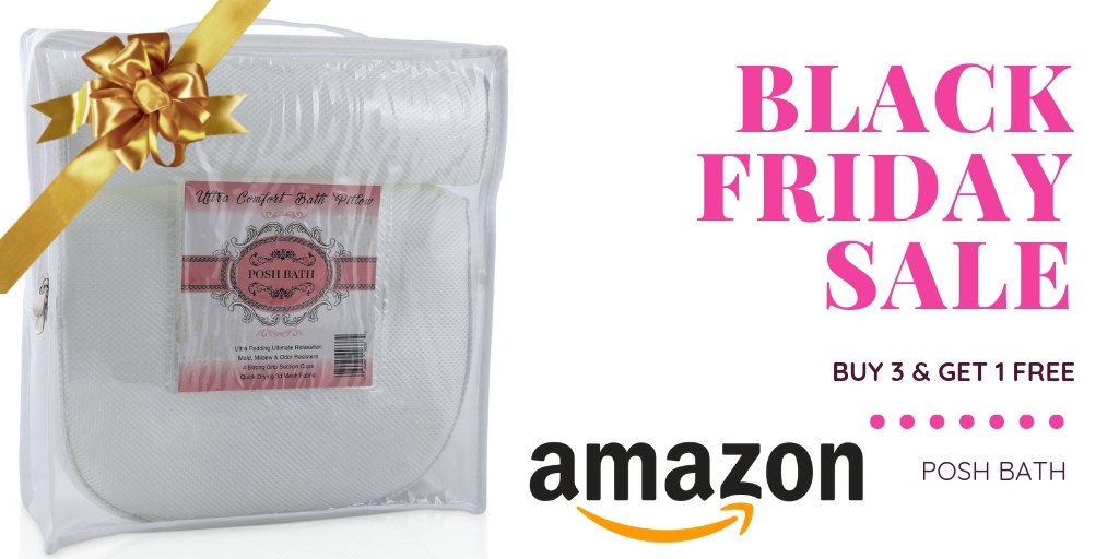 PoshBathinc's tweet photo. Looking for the perfect gift, Why not the gift of relaxation? Our Ultra Comfort Bath Pillow will give you the luxurious bathing experience you have been waiting for. Buy 3 and get 1 FREE LIMITED TIME ONLY! #BathTime #GIFTFORHER #CHRISTMASGIFTIDEAS #LUSHBATHBOMBS #BATHANDBODYWORKS https://t.co/TsSArBzVmO