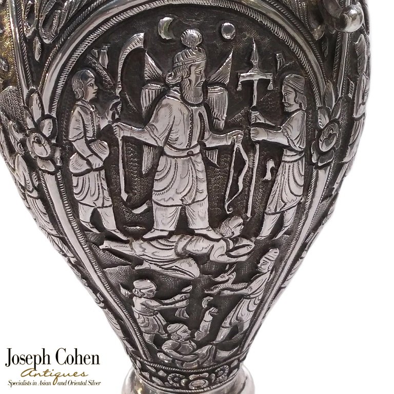 jcohenantiques's tweet photo. ANTIQUE SILVER MIDDLE EASTERN VASE SHIRAZ FIGURAL SCENES, LATE 19TH/EARLY 20TH C
#antiques #antique #silver #london #silverforsale #raresilver #silverdealer #vase #19thcentury #middleeastern #shiraz #shirazsilver #persian #persiansilver #لندن🇬🇧 #نقره #گلدان #شیراز @GraysAntiques https://t.co/KzIXyXkS4g