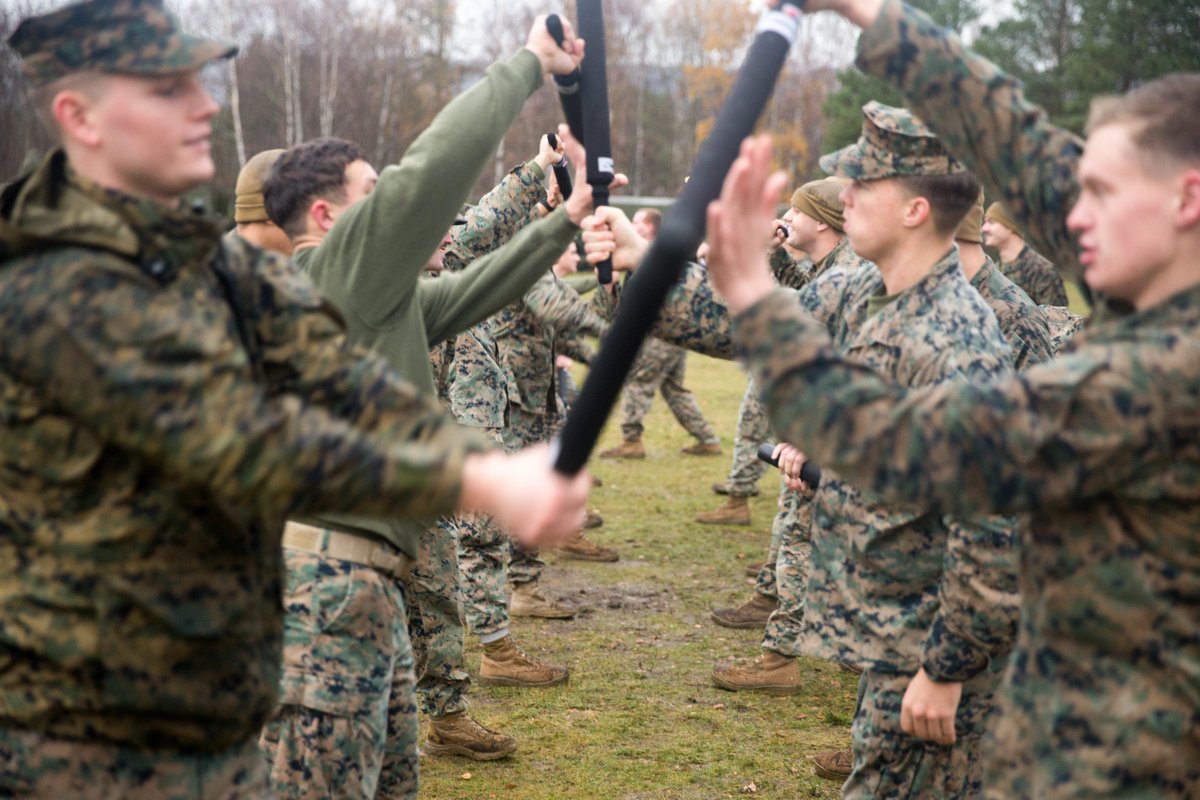 USMCFEA's tweet photo. Take A Stance!
Our new rotation of Marine Rotational Force-Europe conducted an OC spray course at Værnes Air Station in Norway 🇳🇴!
#Oorah #SendTheMarines #NoCryingHere
@US_EUCOM @usembassyoslo https://t.co/7Ao2nxcob8