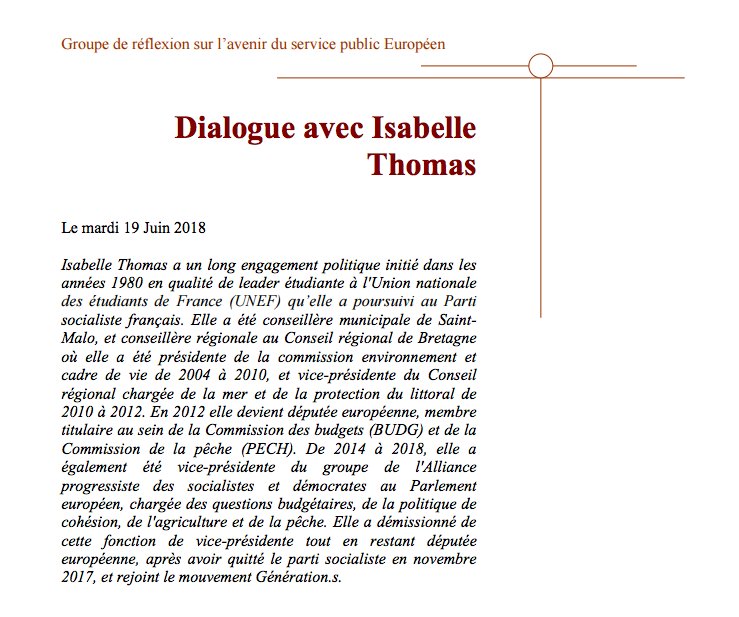 Isabel_thomasEU's tweet photo. Crise de confiance envers l'Union, #EUbudget, guérilla parlementaire, @GenerationsMvt et le @EU_Spring... Retrouvez mon entretien dans le dernier numéro de la revue du #GRASPE, Groupe de Réflexion sur l’avenir du #ServicePublic Européen, en pages 82 à 90 : https://t.co/wmEgwgASh8 https://t.co/IoWQeMdmmm