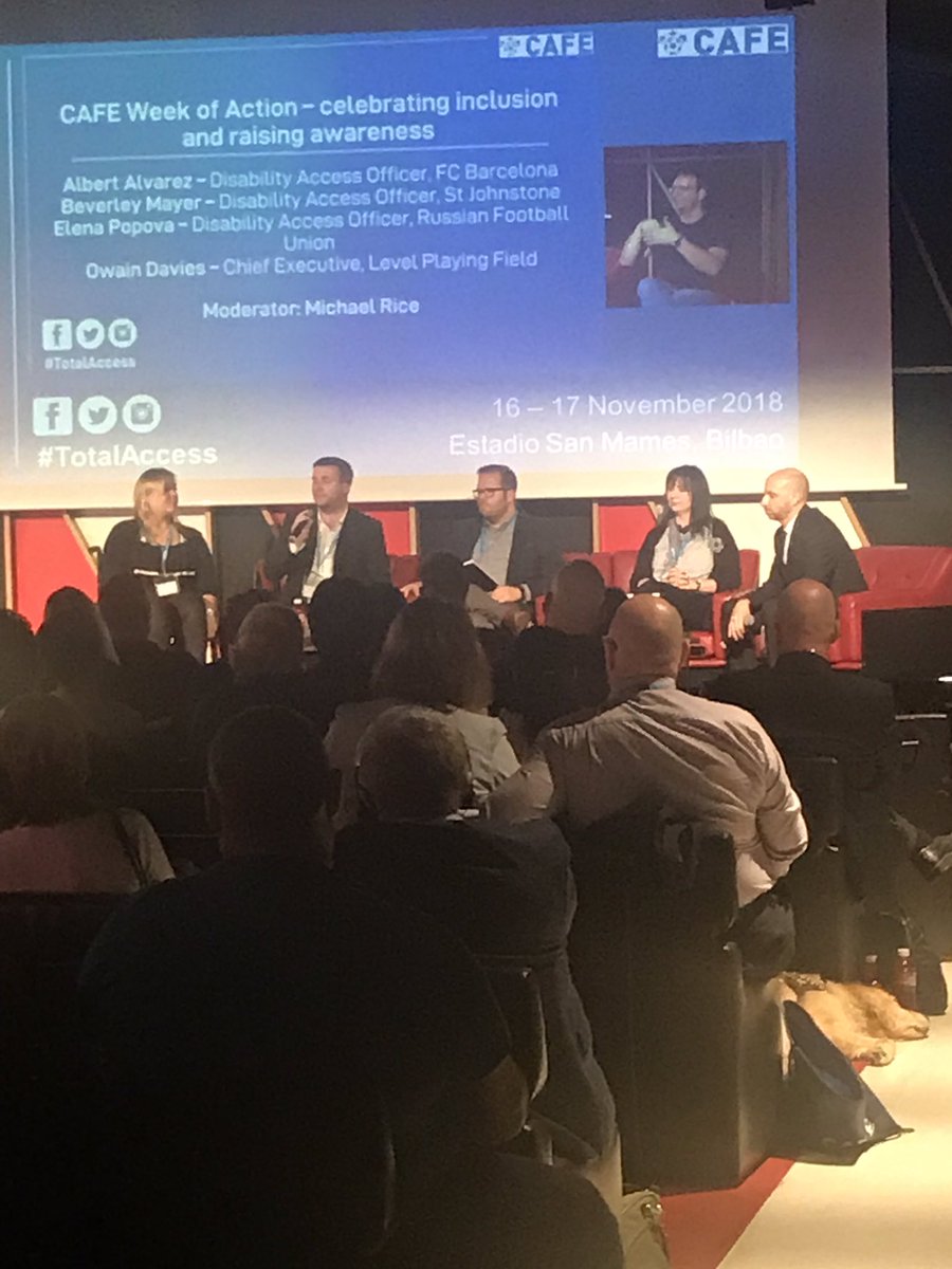 scottsas's tweet photo. Discussion on the @cafefootball week of action featuring @SJFC_SLO @StJohnstone on the panel #TotalAccess #TotalSense #EqualGame #Respect @UEFA https://t.co/K7pl2b9ud6