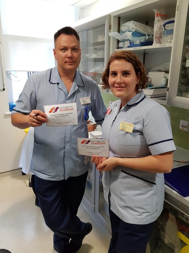 marz35's tweet photo. Wonderful staff at the Marsden supporting AMR Awareness Week!!! #waaw2018 #WAAW18 #EAAD https://t.co/OokC4bKdYx