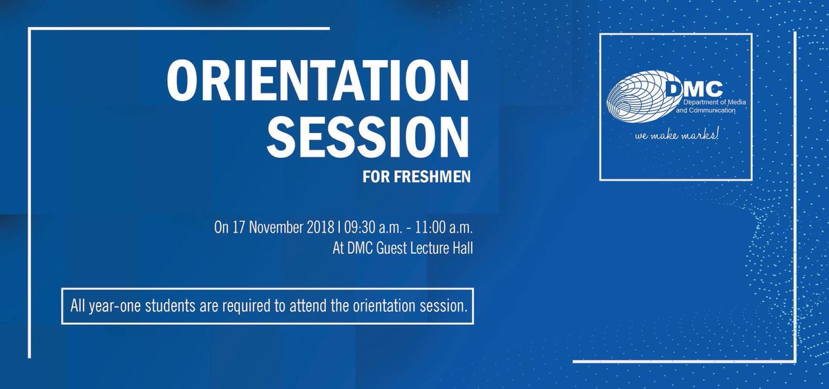 DMCCCI's tweet photo. See you tomorrow our lovely freshmen! https://t.co/s5eVyT35hr