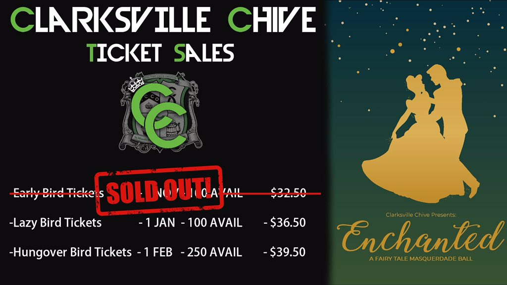 Our first 100 early bird tickets sold out fast. The next 100 will be available January 1st. You might want to be ready. They will sell out too. 

#chivenation #thechive #chivecharities #bonafide