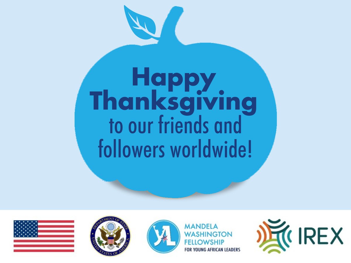 WashFellowship's tweet photo. Happy Thanksgiving! Today, we give thanks for each other and for the great work #MandelaFellows are contributing to in their communities! https://t.co/FQjD7XgFZt