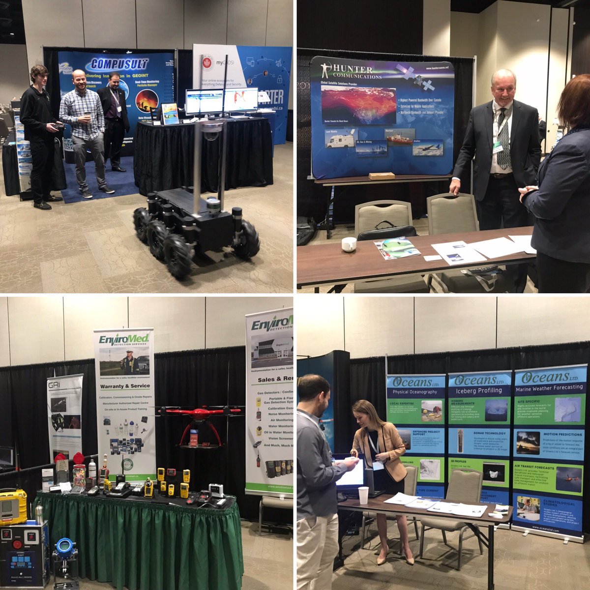 ACADA_Atlantic's tweet photo. A sample of exhibitors @MASS_Conference : @CompusultLtd Hunter Communications, @EnviroMedDetect @Oceansltd_NL #MASS18 https://t.co/AoD50UWu0l