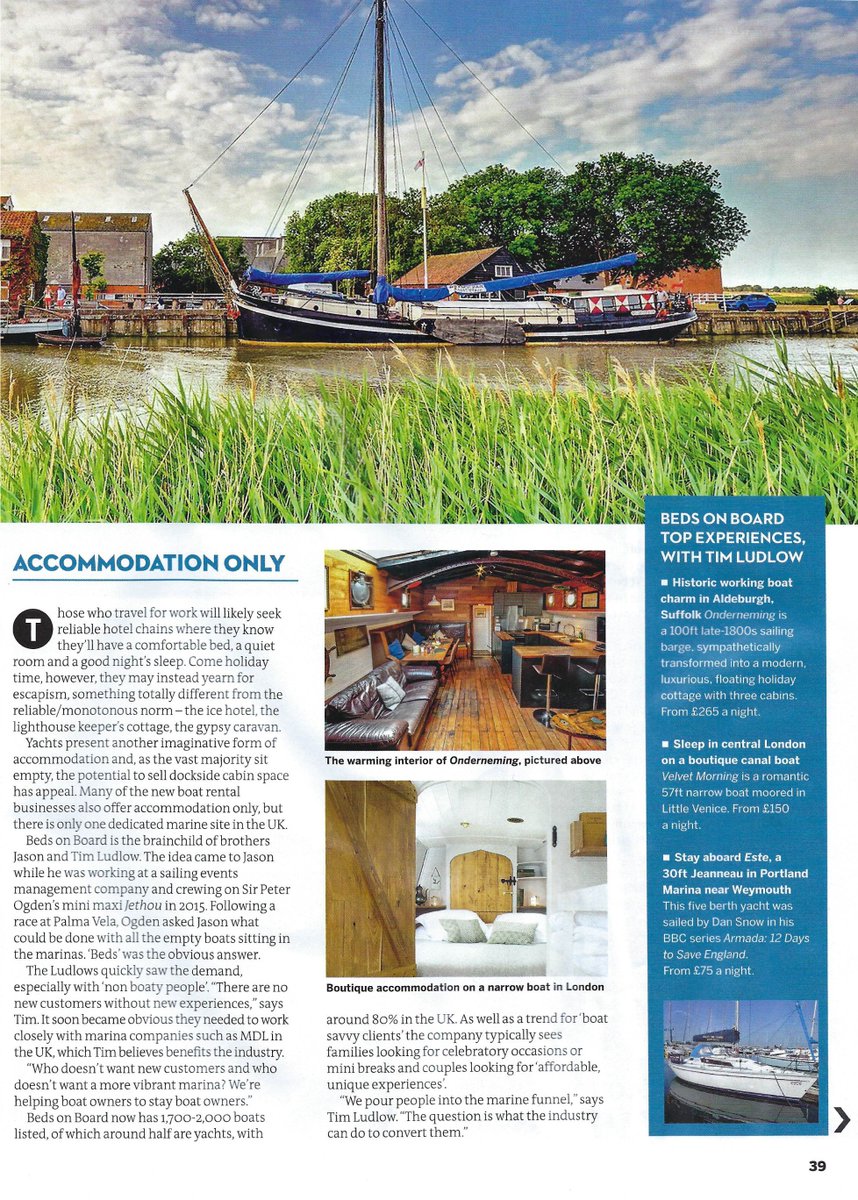 bedsonboard's tweet photo. @bedsonboard featured in this great @yachtingworld article about peer-to-peer boating options. All part of our vision to bring the boating lifestyle to the world :-)
 
#stayonaboat #anotherwaytostay @SharEconUK  @britishmarine https://t.co/iOOT3hWcv8