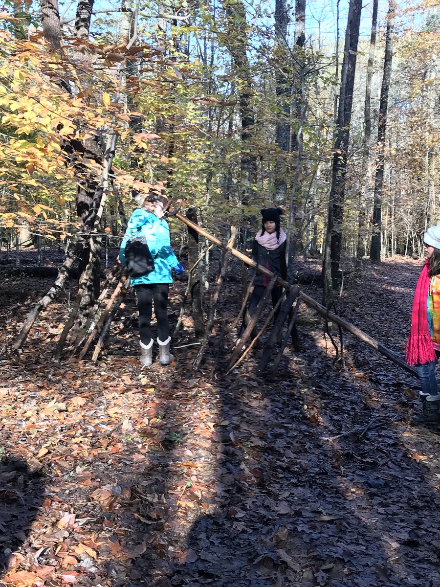 CColeman8_4's tweet photo. Shelter building at Haw River! #SalemProud https://t.co/A3ISklPylG