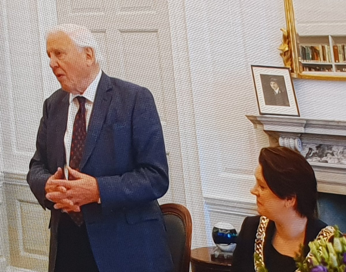 <a href="/SirDavidBBC/">David Attenborough</a> awarded the sustainability prize <a href="/BergenChamber/">Bergen Næringsråd</a> 2018 for a lifte time in dissemination of knowlwdge of vital importance for our globe. Well deserved ! #BNmøte <a href="/SDGbergen/">The Ocean</a>