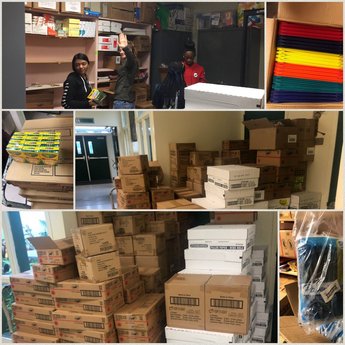 STEAMsicle's tweet photo. TitanCare at @NBFelem ... is greatful for the generosity coming in 2 pallets of happigoodness from our new friends @BBBSLA of Broward County... Special thanks to Miss Ofelia ! @BASCCBroward https://t.co/dizQ8xjXgg