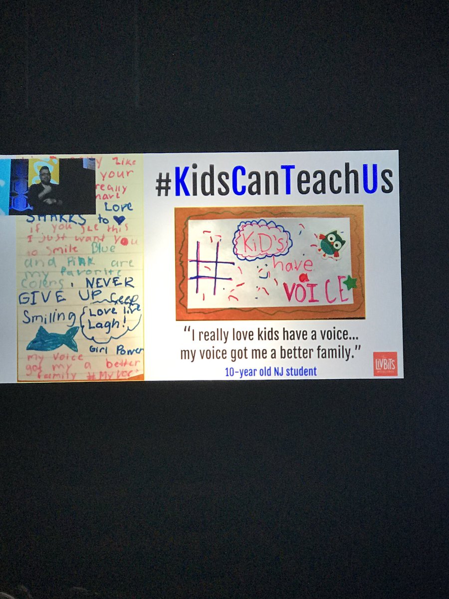 Aecullum's tweet photo. @thelivbits was such a great way to kick off the day! Kids can definitely teach us.  #NCTE18 https://t.co/JdRGOuA1Xz