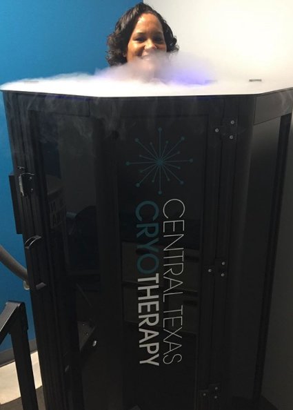 impactcryo's tweet photo. “I do #cryotherapy because it helps my joints. I have a lot of injuries from being in the military for 27 years and it helps with pain management. I do three sessions a week and I can always see a difference if I miss a session.” -Claire #PoweredByImpact https://t.co/nMJHfdbfev