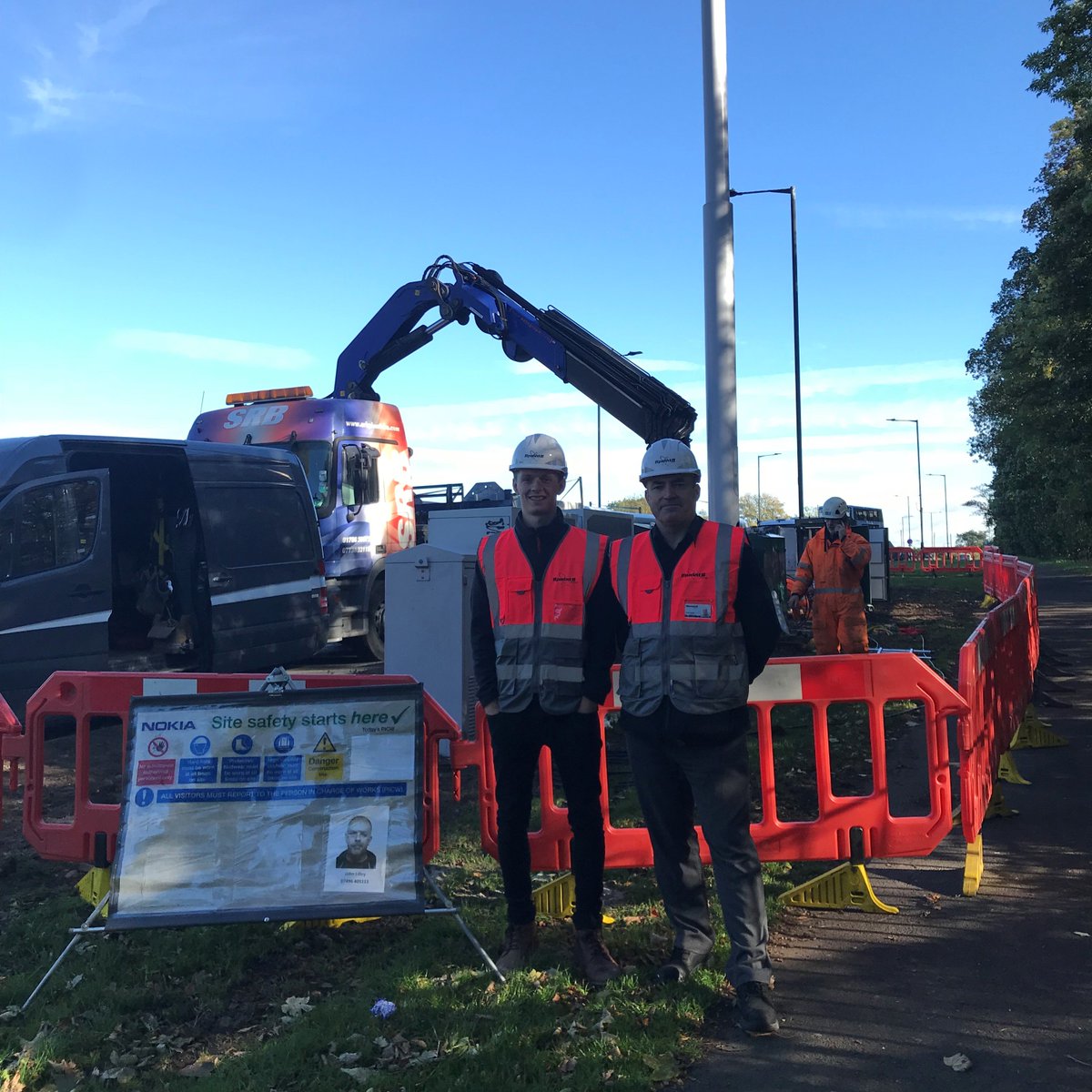 Our QHSE Coordinator, Christian went to a telecoms street works upgrade recently as part of his development. Christian used this opportunity to better understand the work our field engineers undertake, while also understand the H&amp;S issues they face on these sites.