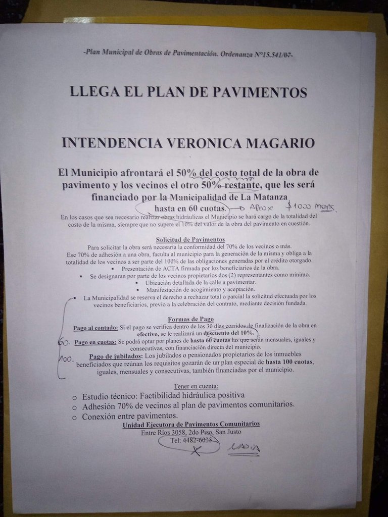 tanomoron's tweet photo. Pedimos los vecinos el pavimento, esto nos cobra MAGARIO, por 80mts de asfalto, 60 cuotas de 1.000$por vecino, por favor, viralizen.... https://t.co/LlykxhFlsr