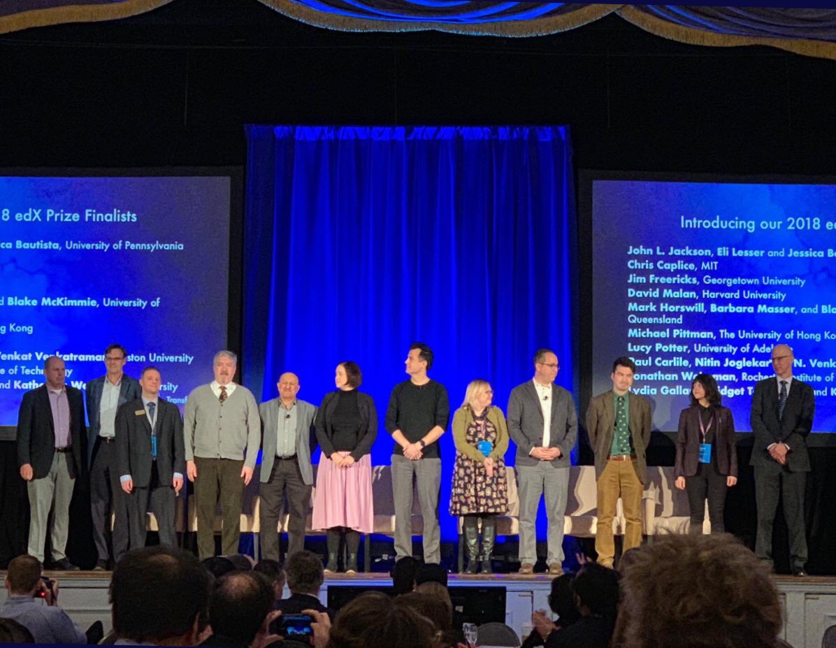 eponceprof's tweet image. The whole MicroMasters team in SCM #MITxSCx #MicroMasters is very proud to see on stage @edxonline #edxglobalforum Dr. Chris Caplice, finalist for this year’s #edxprize. Well deserve @ccaplice!