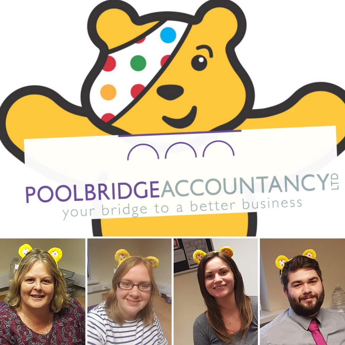 Supporting Children in Need today at <a href="/SWAccountant/">Somerset Finance Department</a> #Pudsey #accountants #somerset #westhuntspill