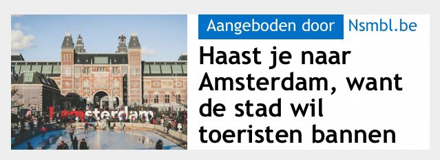 centNijs's tweet photo. Goeike, allen naar daar en daarna nie meer. Opgelost. #draagkracht #toerismetransformeert #reclameopDeStandaard https://t.co/6VbkHWhvlL