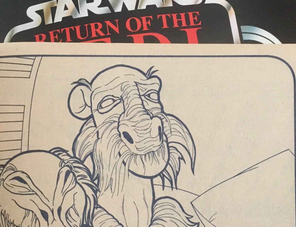 AndysToysSTL's tweet image. Maybe overlooked, but you should know the infamous #YakFace does make an appearance in the 1983 ROTJ Coloring Book. #Kenner