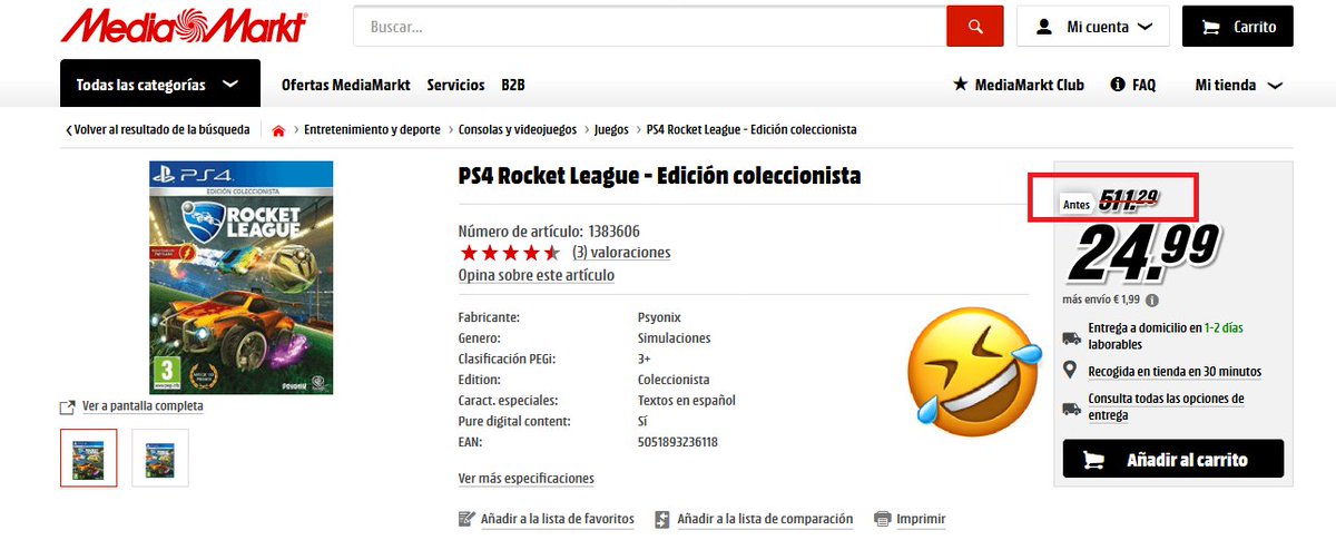 JJake_rk's tweet photo. A @MediaMarkt_es se le está yendo de las manos lo de inflar el precio antes de poner las rebajas. #mediamarkt https://t.co/q5s6x3uJPS