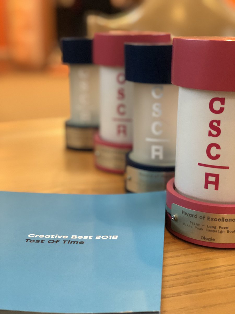 ologie's tweet photo. Took home some hardware from @CSCArts #CreativeBest last night! Congrats to all of the winners - We are proud to be part of such an incredibly creative city. #TestofTime https://t.co/qBafSlYiaF