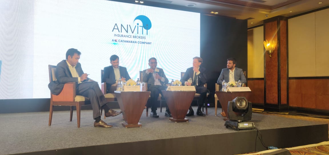 IndiaAon's tweet photo. Keynote Speaker - Mayuran Palanisamy of @KPMGIndia, @mahonyWeb of @Aon_plc, @Kiranlokhande9 of @BajajAllianz, Anind Thomas of 
AZB &amp; Partners, Ramakrishnan S of Sansera Engineering &amp; Vijay Govindrajan of @Mphasis speak as part of a panel at #AnvitiConnect. https://t.co/gxusI15Onv